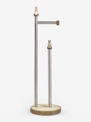 Natural Bertie Bear Woodland Spa Floor Standing Toilet Roll Holder - Image 4 of 4