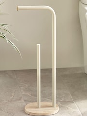 Natural Alina Floor Standing Toilet Roll Holder - Image 3 of 5