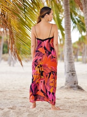 Pink Floral Myleene Klass Halter Summer Dress - Image 4 of 8