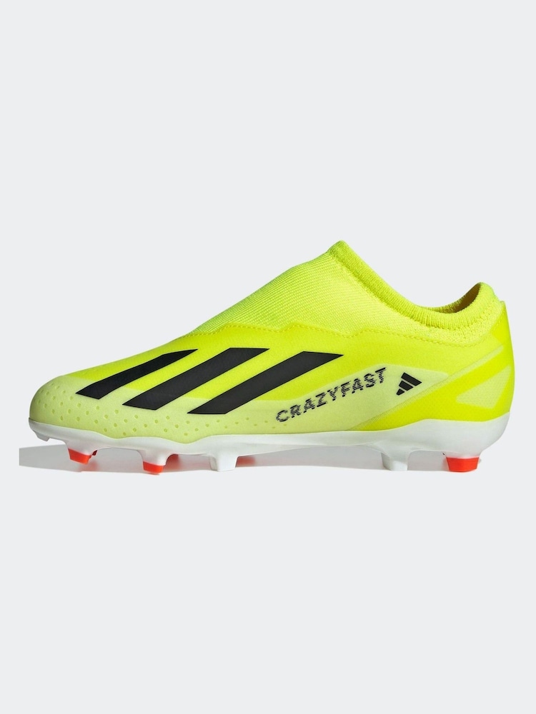 adidas Green Football X Crazyfast League Laceless Firm Ground Kids Boots - Image 2 of 10