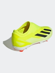 adidas Green Football X Crazyfast League Laceless Firm Ground Kids Boots - Image 4 of 10