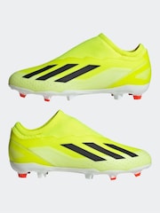 adidas Green Football X Crazyfast League Laceless Firm Ground Kids Boots - Image 5 of 10