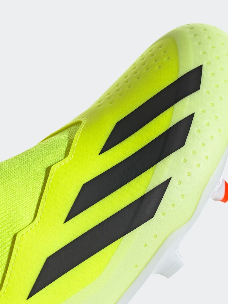 adidas Green Football X Crazyfast League Laceless Firm Ground Kids Boots - Image 9 of 10