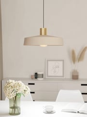 Eglo Cream Valdiola IP20 Angular Pendant - Image 1 of 3