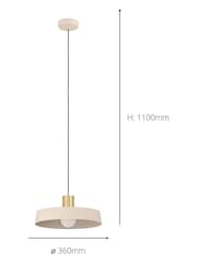 Eglo Cream Valdiola IP20 Angular Pendant - Image 3 of 3
