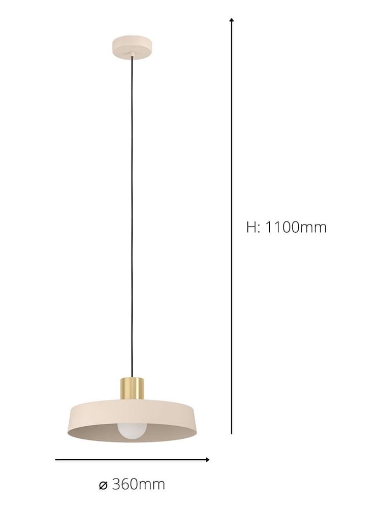 Eglo Cream Valdiola IP20 Angular Pendant - Image 3 of 3