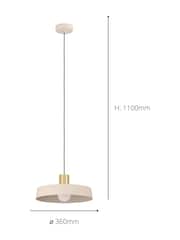 Eglo Cream & Brass Valdiola IP20 Angular Pendant - Image 4 of 5