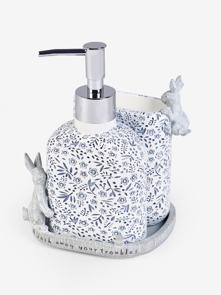 Grey Rabbit Set of 3 Dispenser, Tidy and Tray - Image 3 of 3