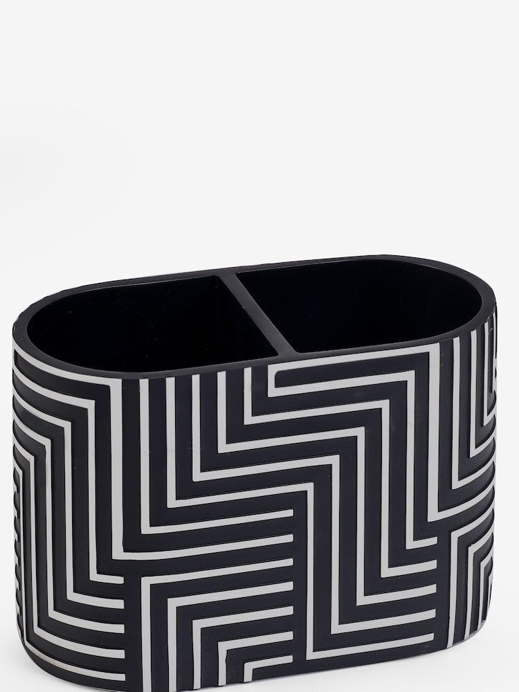 Monochrome Geo Toothbrush Tidy - Image 5 of 5 Monochrome Geo Toothbrush Tidy - Image 5 of 5