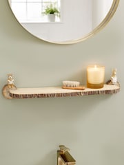 Natural Bertie Bear and Rosie Rabbit Wall Shelf - Image 1 of 4