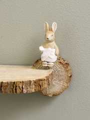 Natural Bertie Bear and Rosie Rabbit Wall Shelf - Image 2 of 4