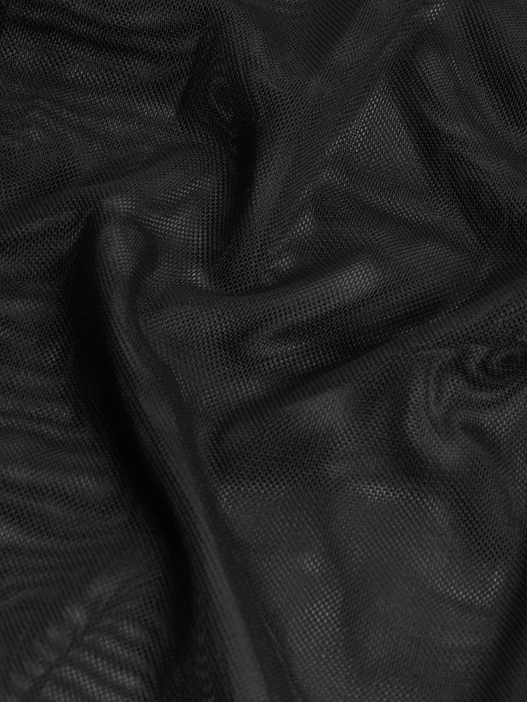 Black Mesh Midi Skirt - Image 5 of 5