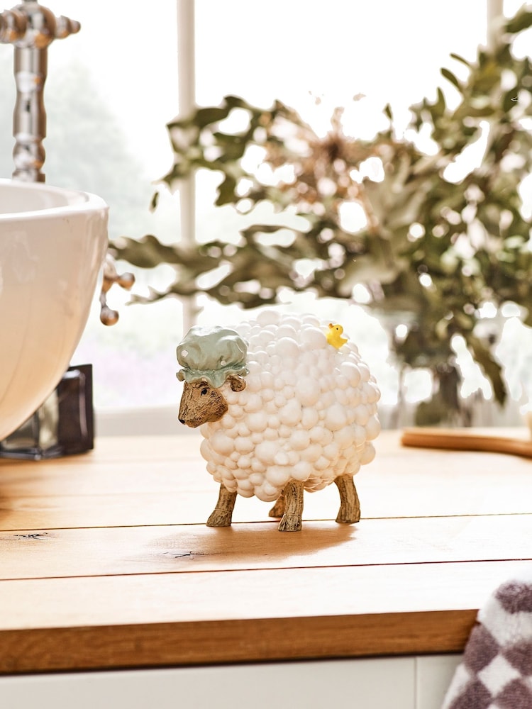 White Sandra Sheep Bubble Ornament - Image 2 of 4