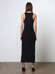 Religion Black Fitted Halter Neck Beaded Jersey Maxi Dress - Image 2 of 6
