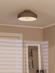 Eglo Brown Mogano Retro Inspired Ceiling Light - Image 1 of 3