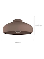Eglo Brown Mogano Retro Inspired Ceiling Light - Image 4 of 5