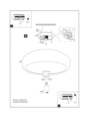 Eglo Brown Mogano Retro Inspired Ceiling Light - Image 5 of 5