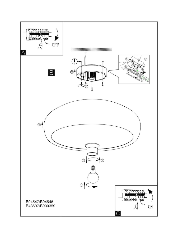 Eglo Brown Mogano Retro Inspired Ceiling Light - Image 5 of 5