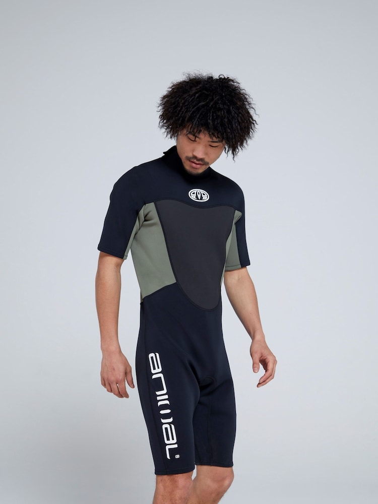 Animal Black 2mm Mens Slater Shorty Wetsuit - Image 2 of 5