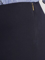 Lauren Ralph Lauren Curve Navy Blue Stretch Twill Skinny Trousers - Image 7 of 8