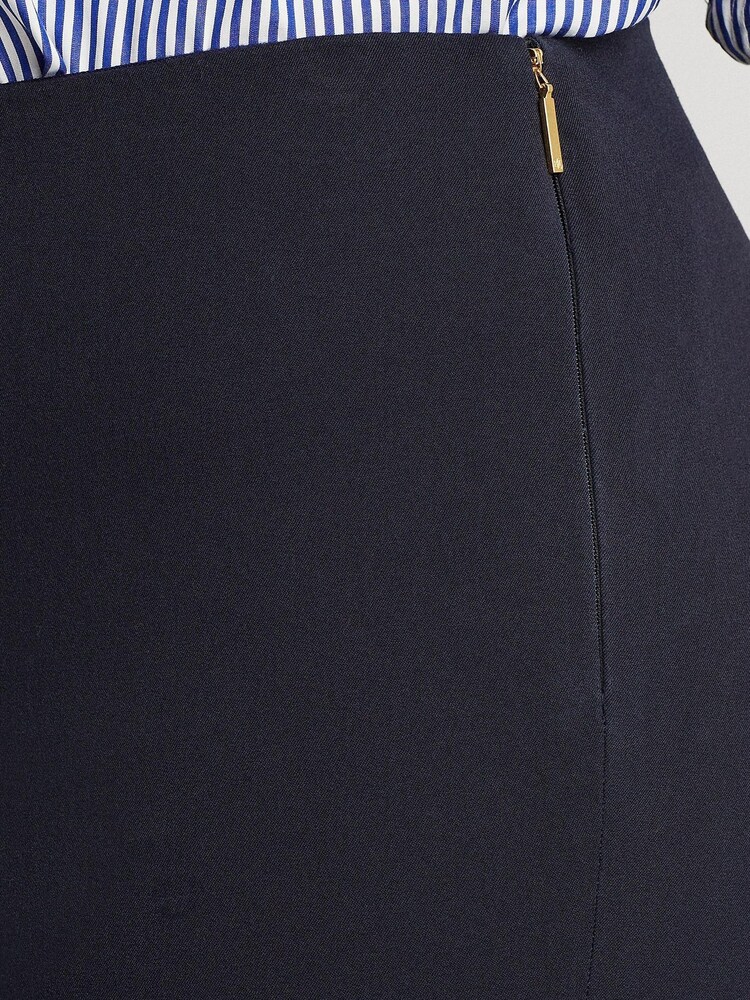 Lauren Ralph Lauren Curve Navy Blue Stretch Twill Skinny Trousers - Image 7 of 8