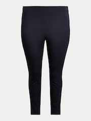 Lauren Ralph Lauren Curve Navy Blue Stretch Twill Skinny Trousers - Image 8 of 8