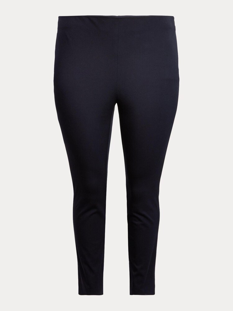Lauren Ralph Lauren Curve Navy Blue Stretch Twill Skinny Trousers - Image 8 of 8