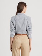 Lauren Ralph Lauren Blue Jamelko Striped Cotton Broadcloth Shirt - Image 4 of 10