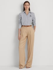 Lauren Ralph Lauren Blue Jamelko Striped Cotton Broadcloth Shirt - Image 5 of 10