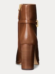 Lauren Ralph Lauren Maxie Burnished Leather Heeled Boots - Image 4 of 4
