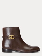 Lauren Ralph Lauren Briela Burnished Leather Boots - Image 1 of 4