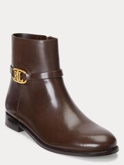 Lauren Ralph Lauren Briela Burnished Leather Boots - Image 2 of 4