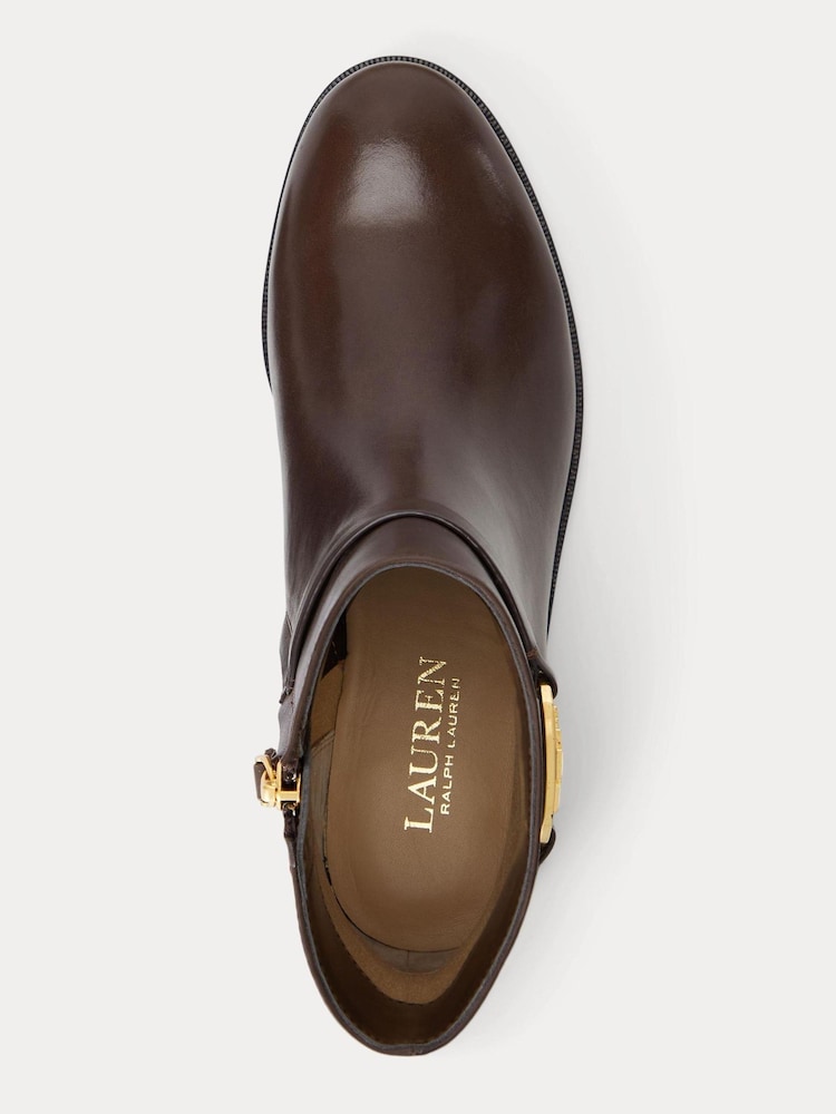 Lauren Ralph Lauren Briela Burnished Leather Boots - Image 4 of 4