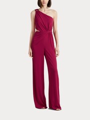 Lauren Ralph Lauren Pink Isamy Jersey One Shoulder Jumpsuit - Image 3 of 8