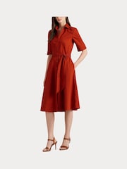 Lauren Ralph Lauren Cotton Blend Shirt Dress - Image 3 of 8