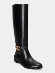 Lauren Ralph Lauren Bridgette Burnished Leather Tall Boots - Image 2 of 4