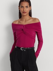 Lauren Ralph Lauren Jersey Airlya Off Shoulder Jumper - Image 1 of 9