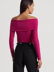 Lauren Ralph Lauren Jersey Airlya Off Shoulder Jumper - Image 2 of 9