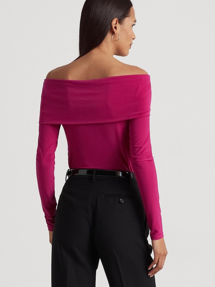 Lauren Ralph Lauren Jersey Airlya Off Shoulder Jumper - Image 2 of 9
