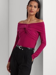 Lauren Ralph Lauren Jersey Airlya Off Shoulder Jumper - Image 3 of 9