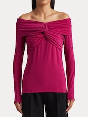 Lauren Ralph Lauren Jersey Airlya Off Shoulder Jumper - Image 4 of 9