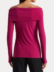 Lauren Ralph Lauren Jersey Airlya Off Shoulder Jumper - Image 5 of 9