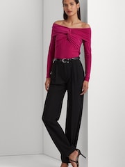 Lauren Ralph Lauren Jersey Airlya Off Shoulder Jumper - Image 6 of 9