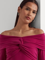 Lauren Ralph Lauren Jersey Airlya Off Shoulder Jumper - Image 8 of 9