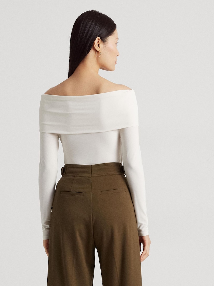 Lauren Ralph Lauren Jersey Airlya Off Shoulder Jumper - Image 2 of 9