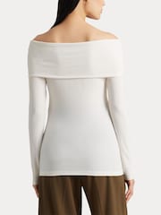Lauren Ralph Lauren Jersey Airlya Off Shoulder Jumper - Image 5 of 9