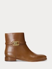 Lauren Ralph Lauren Briela Burnished Leather Boots - Image 1 of 4
