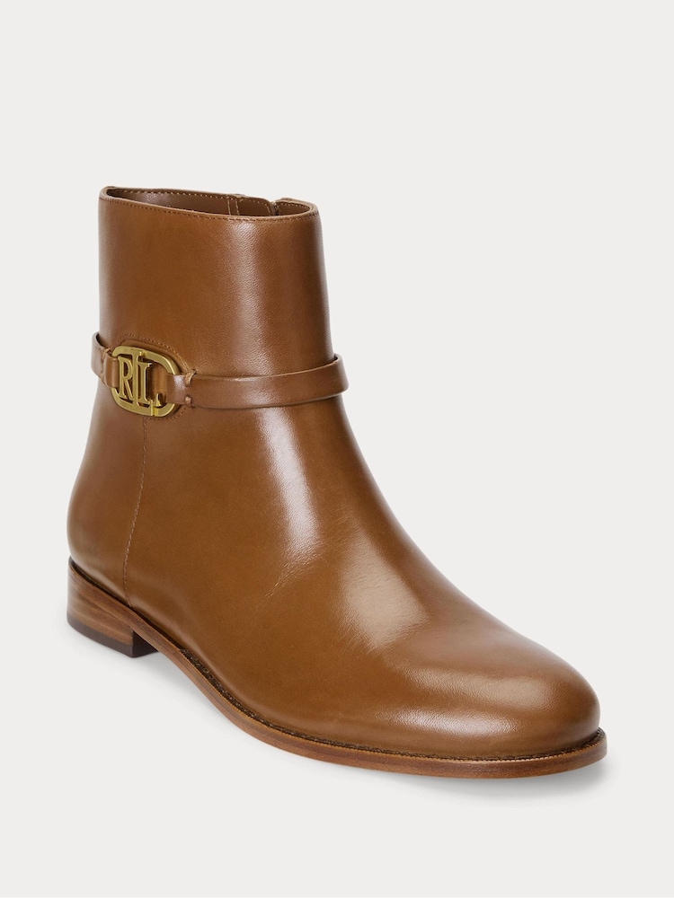 Lauren Ralph Lauren Briela Burnished Leather Boots - Image 2 of 4