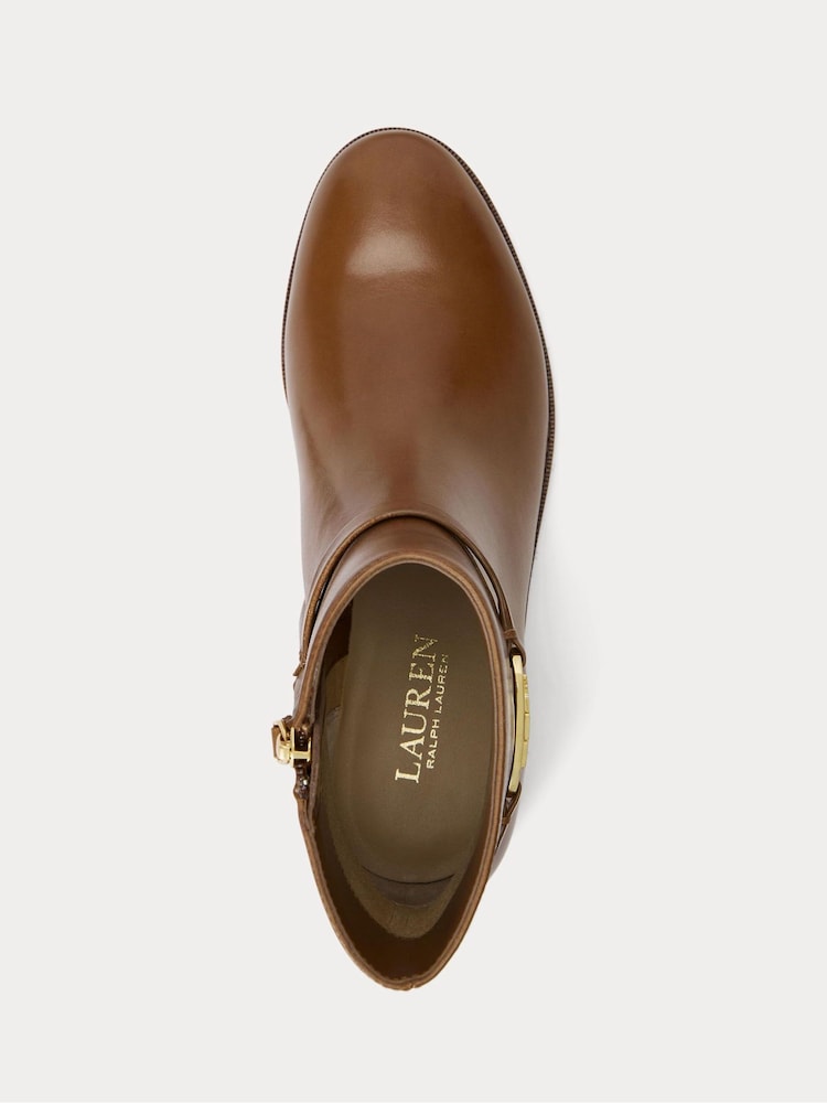 Lauren Ralph Lauren Briela Burnished Leather Boots - Image 4 of 4