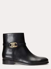 Lauren Ralph Lauren Briela Burnished Leather Boots - Image 1 of 4
